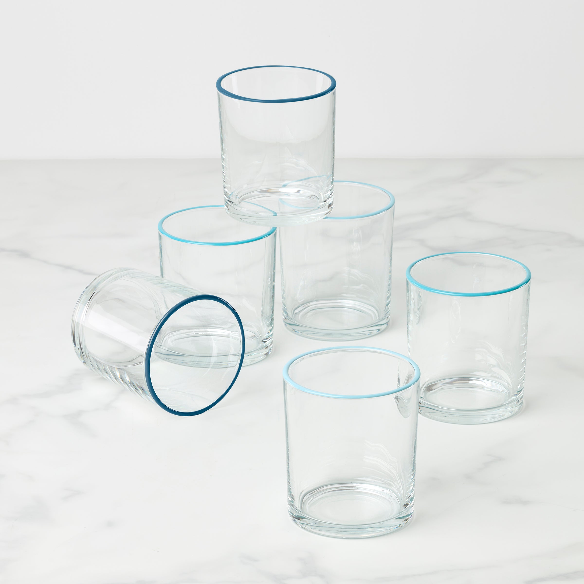 24 Seven Turquoise Medium Tumbler - Set Of 6